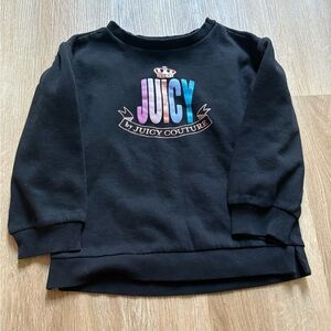 Juicy Couture Kids Black Sweatshirt with Multicolor Logo